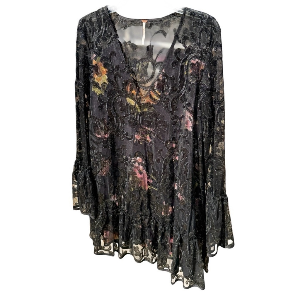Free People Floral Sequin Dress Size Small